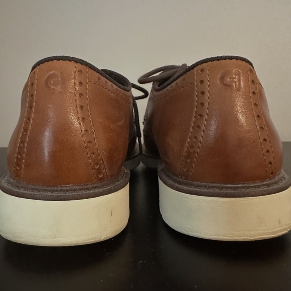 Cole Haan Mens GO TO WING OXFORD British Tan Leather Shoe Size 9.5 M D - Picture 8 of 11